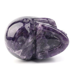 Crânes en quartz naturel transparent de 2 pouces, améthyste, crânes en cristal d'améthyste sculptés à la main - Product Image 3