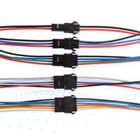 كابل توصيل SM-3Pin LED Strip JST SM 3P ذكر وأنثى بطول 1 متر و2 متر و5 متر، بخطوة 2.54 ملم، 3 سنون، 22AWG