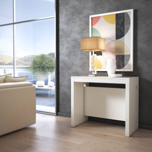 Conjunto de muebles italianos de lujo para comedor, mesa de comedor plegable de madera, alta calidad, Italia - Product Image 4