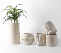 Décoration d'intérieur, fournitures de jardin, pots à fleurs en porcelaine émaillée pour l'intérieur et l'extérieur, trou de drainage, soucoupe, personnalisable, jardinière moderne de luxe