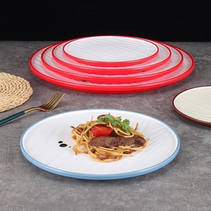 <b>Melamine</b> pasta <b>plate</b>, restaurant <b>plate</b>, barbecue dish <b>plate</b>, stir-fry and cold dish <b>plate</b>, hot pot round platter, Western steak - Product Image 2