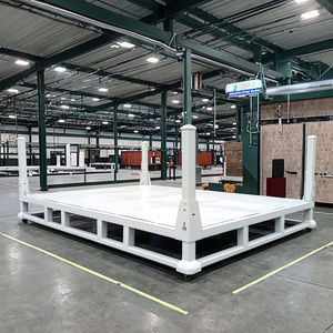 עגלת משטחים מתקפלת מפלדה כבדה לאחסון במחסן, 4 קומות, ניתנת לערום, קיבולת 2000 ק\\\"ג - Product Image 1