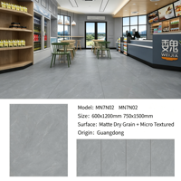 Carrelage de sol en porcelaine mat antidérapant imitation brique moderne de luxe, grain sec, 600*1200, pour la décoration de la maison, de la villa et des pièces.