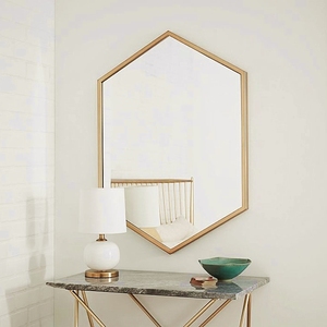 Specchio <span class=keywords><strong>da</strong></span> <span class=keywords><strong>Parete</strong></span> Grande in Metallo Contemporaneo Compatto, Cornice in Ferro Unica e Elegante, Vetro Fatto a Mano, Decorazione per la Casa - Product Image 2