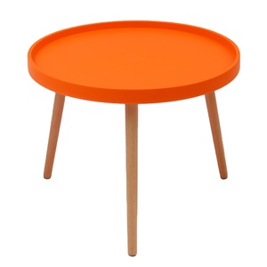<span class=keywords><strong>Petite</strong></span> table ronde de meubles de chambre à coucher petit rond en plastique café table de chevet moderne noir et blanc table dressée pour thé café - Product Image 4