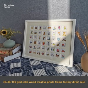 100 Pièces Grille Rectangulaire Avatar 48/36 Grilles <span class=keywords><strong>Cadre</strong></span> Photo Commémoratif Créatif en Bois Massif avec Montage en Carton <span class=keywords><strong>Luffy</strong></span> Bishi - Product Image 2