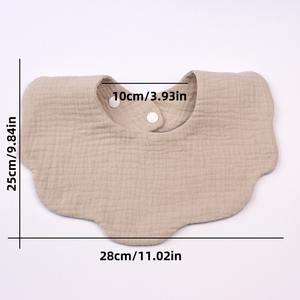 Celemek liur bayi baru lahir uniseks, Bib bayi menyerap Super untuk liur dan tumbuh gigi, warna Solid dapat disesuaikan 360 derajat Bib bayi - Product Image 6