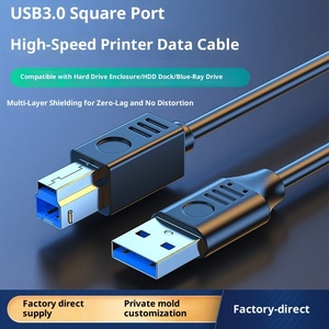 USB 3.0 tốc độ cao đóng hộp đồng dòng dữ liệu cho màn hình máy tính di động đĩa cứng kết nối máy quét (cổng vuông kéo dài) - Product Image 3