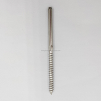 Kit de quincaillerie pour garde-corps de terrasse en acier inoxydable T316, pour câble de 1/8 po, avec vis à sertir à filetage gauche et droit pour poteaux en bois