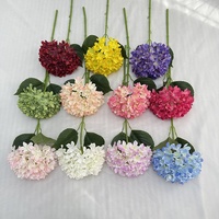 Bulk Linnen Zijde Aanvoelende Crème Kunstmatige Hortensia Bloemen Eeuwige Tafeldecoratie Stof Flores Fleur Kunstmatige Hortensia