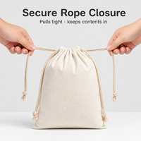 Sacs en toile de coton biologique 100% personnalisables, certifiés GOTS, mini pochettes en coton recyclé avec cordon de serrage, sacs en mousseline avec cordon de serrage