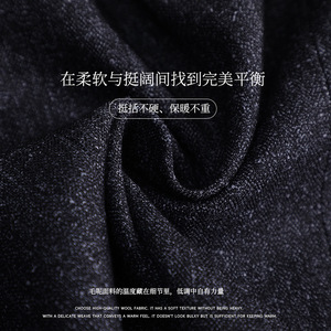 Women's Blue Wool Blazer Solid Color Anti-Wrinkle Casual Commuter Style Top - Product Image 2