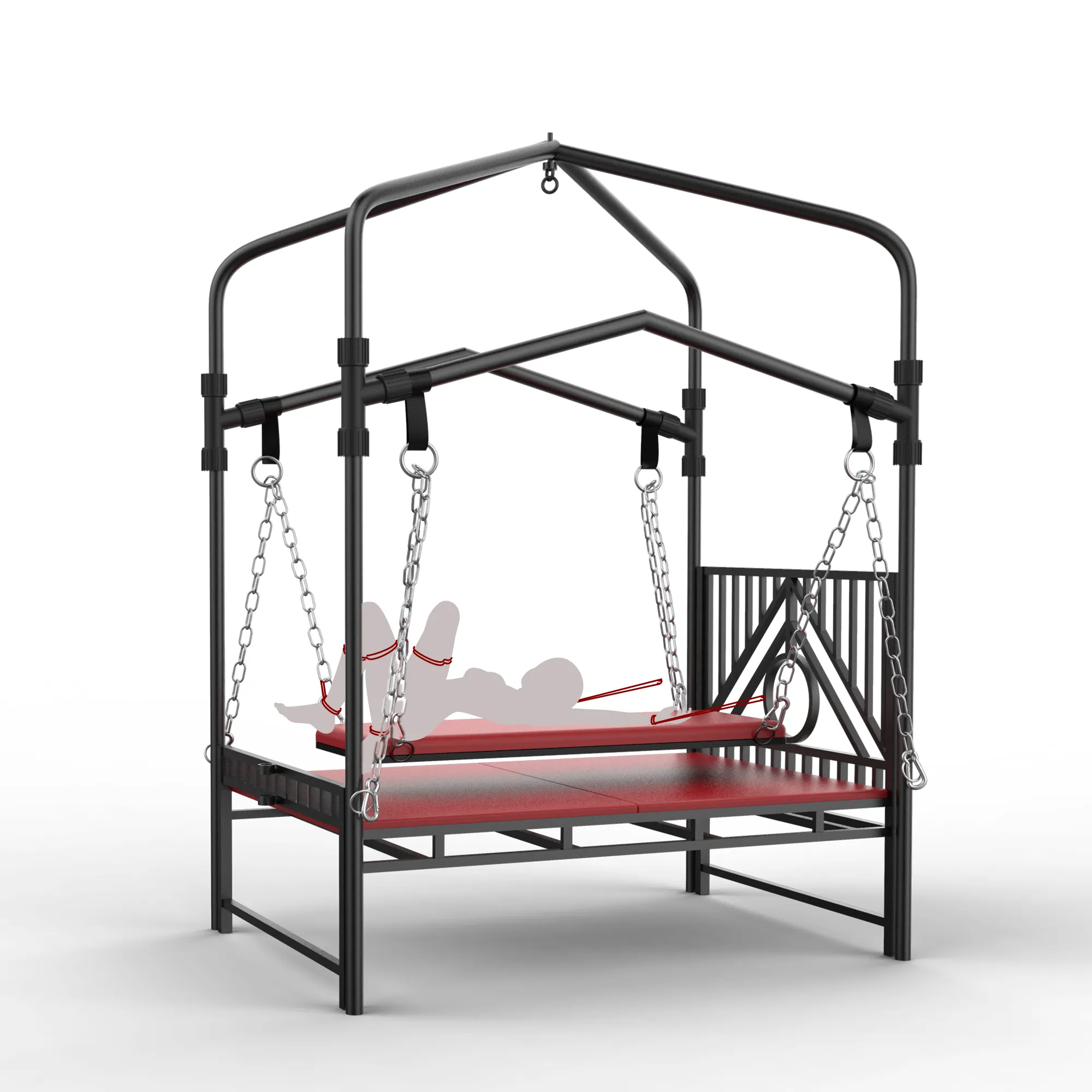SM Sex Bett Möbel Sex Position Stuhl, um Liebe Dungeon Sofa Erotik Spielzeug zu machen
