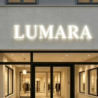 Enseigne lumineuse LED 3D personnalisée à éclairage frontal, étanche, pour extérieur, logo d'entreprise, signalétique lumineuse pour façade de magasin