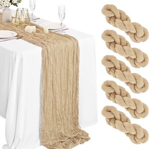 In stile moderno Voile tessuto Runner cavo traslucido punto garza per feste bohémien Wedding - Product Image 1