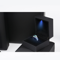 Ensemble d'emballage pour bijoux (colliers et bracelets) : Boîte à bijoux LED personnalisée, vente en gros, cadeau, boîte à bagues et pierres précieuses avec lumière LED et logo
