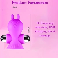 USB-Aufladbarer Mini-Dildo 10-Frequenz-Nippelstimulator Spielzeug für Frauen Brustmassagegerät Paar-Neuheitsspielzeug