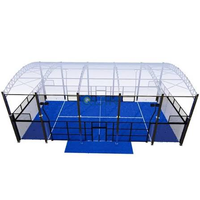 Système de toiture pour terrain de padel sur mesure, installations sportives extérieures, structure résistante aux intempéries, fabricant QJIN