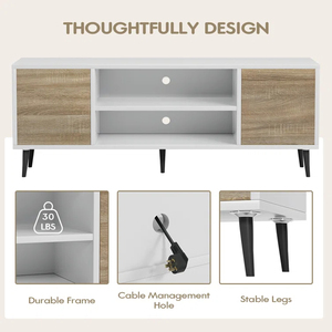 Mueble de TV Minimalista Nórdico con Diseño Moderno y Sencillo, Puede Alojar Televisores de 32 a 65 Pulgadas - Product Image 5