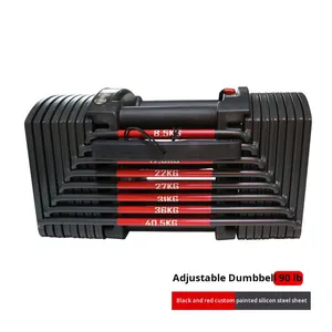 90 Pfund 22kg Gusseisen Verstellbare Hantelblöcke Schubladendesign Unisex Fitness für Zuhause - Product Image 3