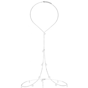Magnifique Chaîne <span class=keywords><strong>de</strong></span> Corps Or Plaqué Acier Inoxydable Bijou <span class=keywords><strong>de</strong></span> Plage Collier Ras-du-<span class=keywords><strong>Cou</strong></span> Ventre Déclaration - Product Image 2