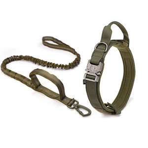 1.6M Luxury Soft Military <strong>Green</strong> Rope <strong>Dog</strong> Leash &amp; <strong>Collar</strong> With Metal Buckle Lockable Hook For Small/Medium/Large <strong>Dogs</strong> - Product Image 1