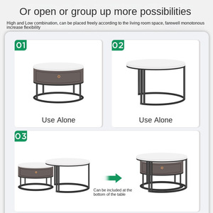 Ensemble de tables basses modernes et minimalistes pour salon, meubles pratiques pour la maison, nouvelle table basse haut de gamme pour hôtels et restaurants. - Product Image 4