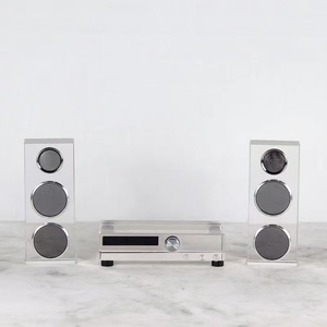 Modern Creative Transparent <b>Crystal</b> Ornament Speaker <b>Set</b> for Home or Office Living Room Decoration - Product Image 2
