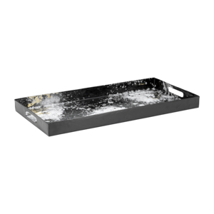 Vassoi artistici in metallo con design a schizzi per decorazioni da tavola, set da 3 pezzi - Product Image 4