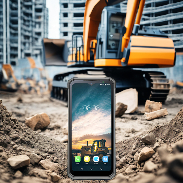 Aoro A12 Android Outdoor Smartphone IP68 Waterproof Rugged Cellphone  6.517 Inch LCD Display 5G 8GB RAM Cell Phone Antenna