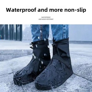 Thickened Mid-Size Waterproof Shoe Covers Wear-Resistant Men's Women's Shoe Covers Washable Non-Slip Rain Shoe Covers Outdoor We - Product Image 3