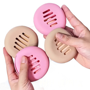Pochette à maquillage en silicone avec logo personnalisé, design ouvert, porte-éponge à maquillage, boîte de rangement cosmétique portable en silicone - Product Image 2