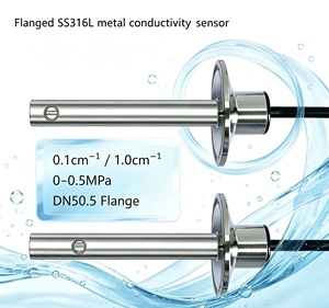 Transducteur de conductivité haute température JF-1.0-NTC10K-H en acier inoxydable 316L, pression maximale 0,5 MPa, garantie 1 an pour les tests d'eau des centrales thermiques - Product Image 1