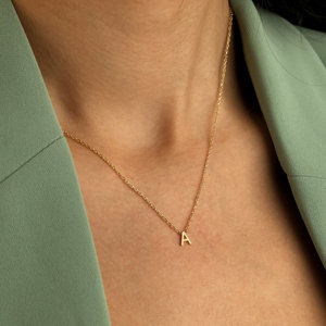 Collana lettera iniziale all'ingrosso due lettere foro ciondoli donna collana <span class=keywords><strong>amicizia</strong></span> - Product Image 3