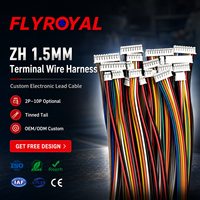 Câble électronique ZH 1,5 mm avec faisceau de fils à borne, 2, 3, 4, 5, 6, 7, 8, 10 broches, à extrémité unique, étamé, avec câblage inversé