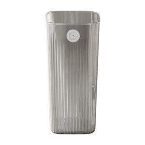 Poubelle cylindrique transparente gris clair 1 couche pour usage intérieur maison bureau hôtel - Product Image 4