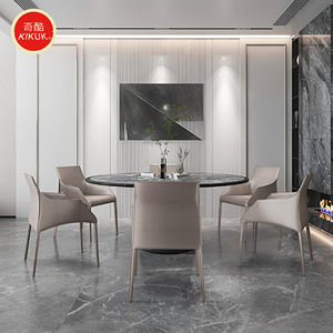 كرسي طعام مانهاتن من الجلد مع مسند للذراعين، مناسب للاستخدام في متعدد الأماكن، أثاث لغرفة الطعام - Product Image 3