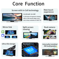 Monitor de Coche con Pantalla IPS de 11.26 Pulgadas, Doble Lente 4K, CarPlay Inalámbrico y Android Auto, con Logotipo Personalizado OEM de Fábrica