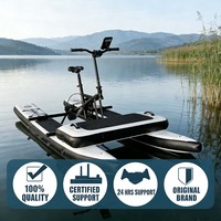 Vélo aquatique gonflable personnalisé pour 1 personne en PVC, nouveau design, bleu, pour usage extérieur et loisirs, en promotion