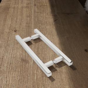 Customized 304 Stainless Steel <b>Door</b> Handle Modern Design Anti-Rust Glass/Wooden High-End for Bathroom Application - Product Image 3