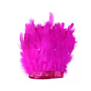 Ribete de Encaje con Plumas de Pollo Naturales, Ecológico, Ligero, Hecho a Mano para Costura, Manualidades, Decoración de Disfraces, Ropa de Noche - Product Image 4