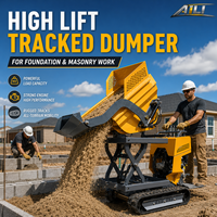 Hocheffizienter Mini-Dumper Raupenlader Diesel/Benzin Hydraulikpumpe 200dm Schaufelkapazität 500kg Ladekapazität Hoch