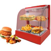 Peralatan Dapur Komersial Lemari Display Pemanas dan Penghangat untuk Ayam Goreng | hamburger | Makanan yang sudah dimasak | roti | Tart Telur