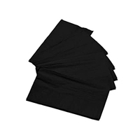 Vente en gros de serviettes en papier Airlaid de couleur noire teintée Noël mariage 14x16 papier serviette 2 plis