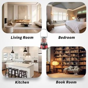 Calentador Infrarrojo Cerámico Industrial <span class=keywords><strong>de</strong></span> 6 Tubos, Calefacción Completa, Ahorro <span class=keywords><strong>de</strong></span> Energía, Carcasa Segura, Portátil, Independiente, con Iluminación - Product Image 4