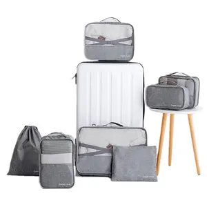 衣物收纳袋行李旅行行李袋整理器套装旅行包装魔术方块整理机整理机7件每套涤纶