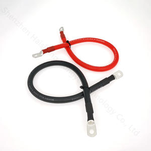 Kabel Terminal daya baterai kabel silikon Lugs tembaga timah 2/4 1/0 4/0 AWG untuk mobil Golf/Inverter tenaga surya/penyimpanan energi - Product Image 4