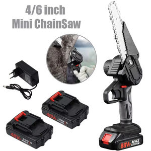 <span class=keywords><strong>Mini</strong></span> tronçonneuse <span class=keywords><strong>sans</strong></span> <span class=keywords><strong>fil</strong></span> de 4 pouces, tronçonneuse électrique portable 18V, sécateur à chaîne pour arbres de cour - Product Image 3