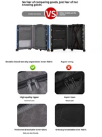 Valise PC de luxe extra-large, élégante et classique, avec roues pivotantes, séparation sec/humide, robuste, durable et épaissie