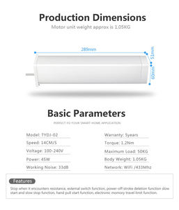Moteur d'automatisation domestique Tuya Zigbee ZB-DJ, commande vocale et télécommande pour rideaux - Product Image 6